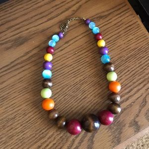 Multi colored beaded necklace